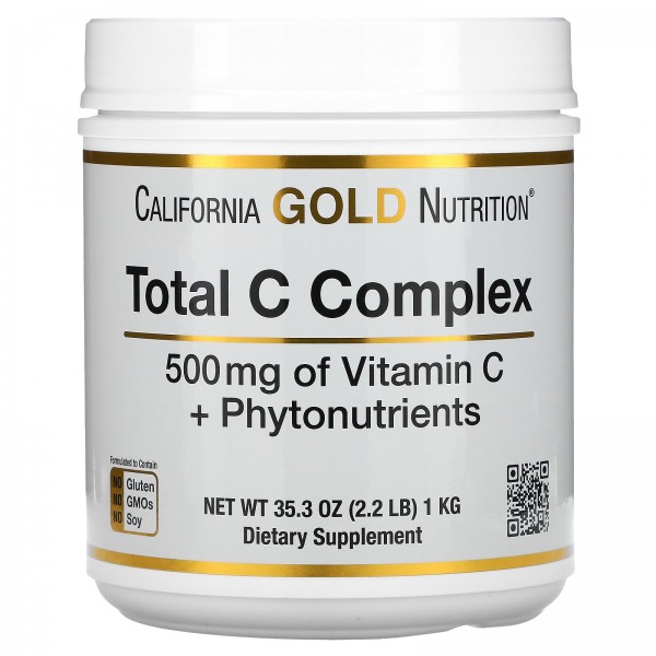 California Gold Nutrition Total C комплекс с витамином C + фитонутриенты 500 мг 1000 г