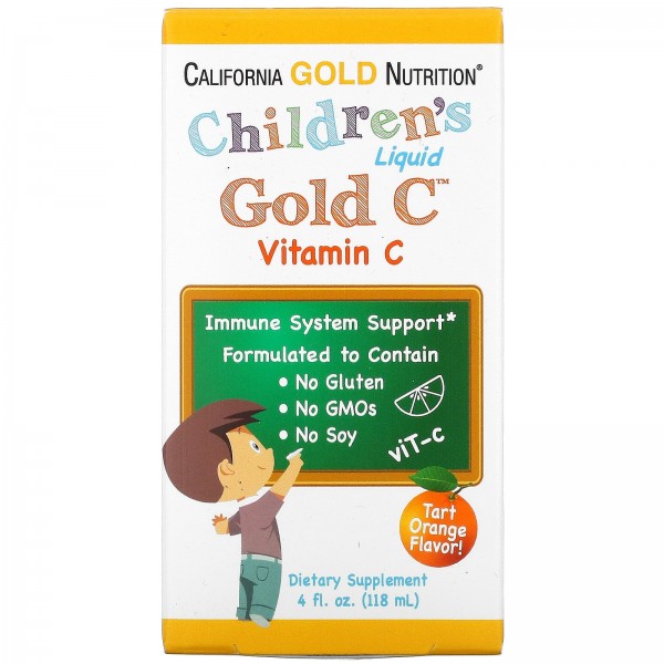 California Gold Nutrition Витамин C для детей Терп...