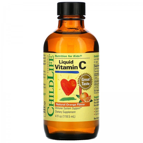 ChildLife Essentials витаминC в жидкой форме натуральный апельсиновый вкус 1185мл (4жидк.унции)