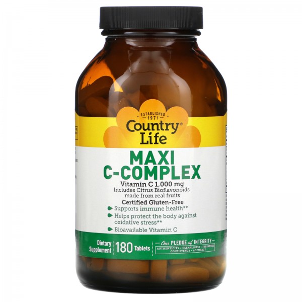 Country Life Maxi C-Complex 1000 мг 180 таблеток...
