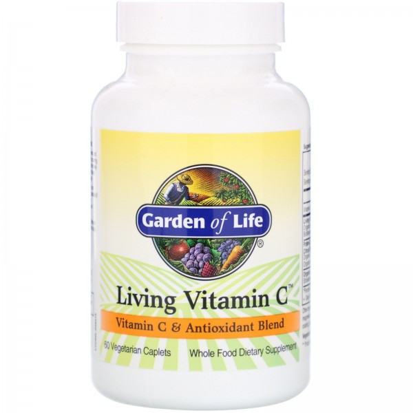 Garden of Life Living Витамин C 60 растительных ка...
