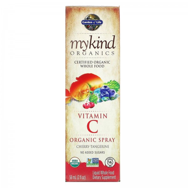 Garden of Life MyKind Organics органический спрей с витамином С Вишня-мандарин 58 мл