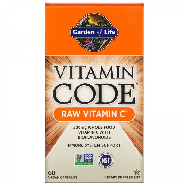 Garden of Life Витамин Code Raw Витамин C 60 веганских капсул