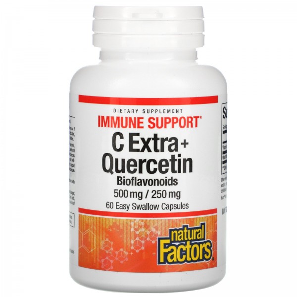 Natural Factors C Extra + Quercetin 60 Easy Swallo...