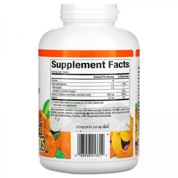 Natural Factors жевательные фруктовые таблетки с витаминомC с насыщенным вкусом апельсина 500мг 180жевательных таблеток