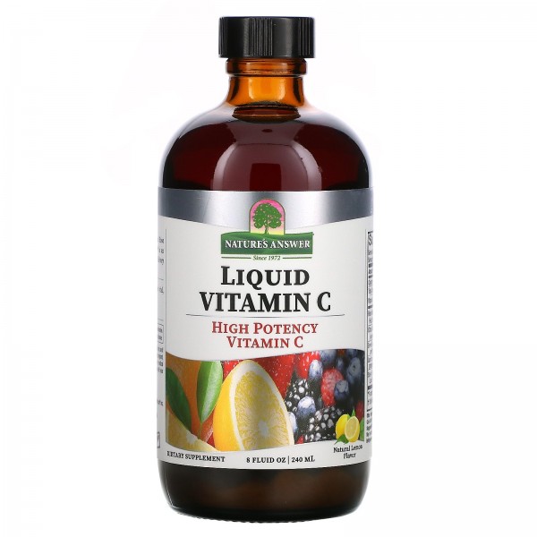 Nature's Answer Liquid Vitamin C Natural Lemon Flavor 8 fl oz (240 ml)