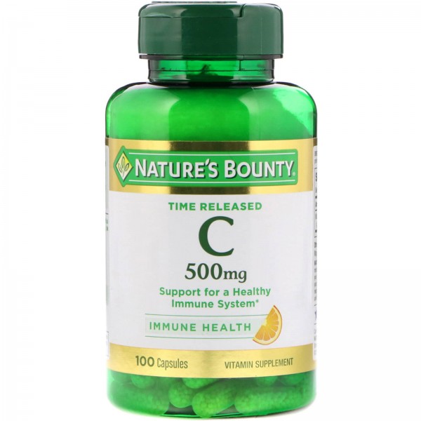 Nature's Bounty Витамин C длительное высвобождение 500 мг 100 капсул