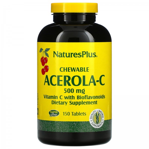 Nature's Plus Ацерола-C витамин C с биофлавоноидам...