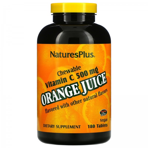Nature's Plus Витамин C 500 мг 180 жевательных таблеток