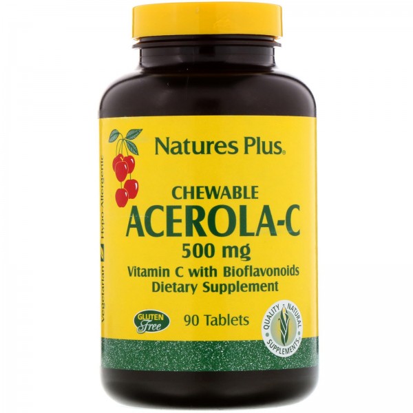 Nature's Plus Ацерола витамин C с биофлавоноидами ...