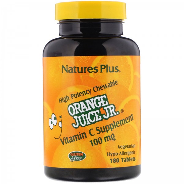 Nature's Plus Витамин С из апельсинового сока 100 мг 180 таблеток