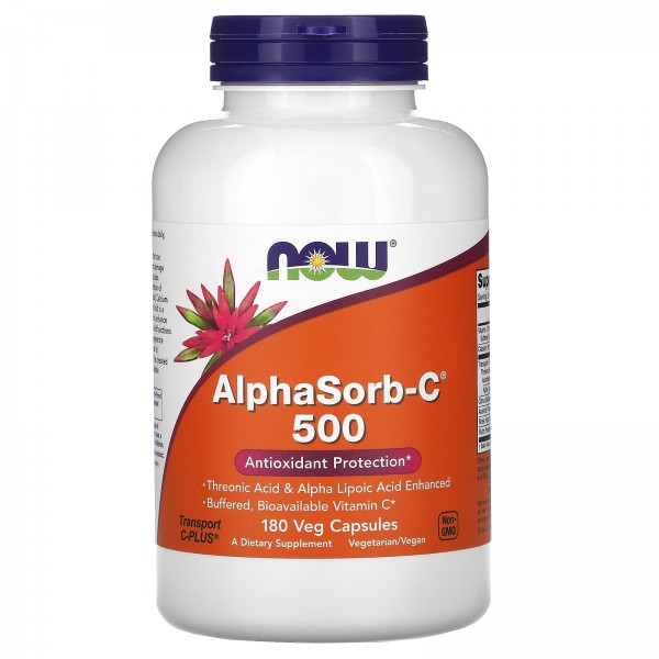 Now Foods Витамин C AlphaSorb-C 500 180 растительных капсул