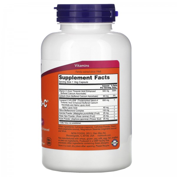 Now Foods Витамин C AlphaSorb-C 500 180 растительных капсул