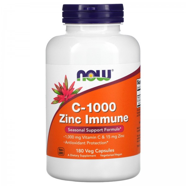 Now Foods C-1000 Zinc Immune  180 Veg Capsules