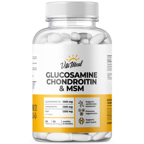 VitaMeal Глюкозамин-Хондроитин-МСМ 90 таблеток