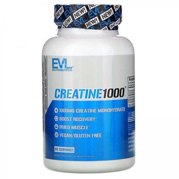 EVLution Nutrition Креатин 1000 мг 120 растительных капсул