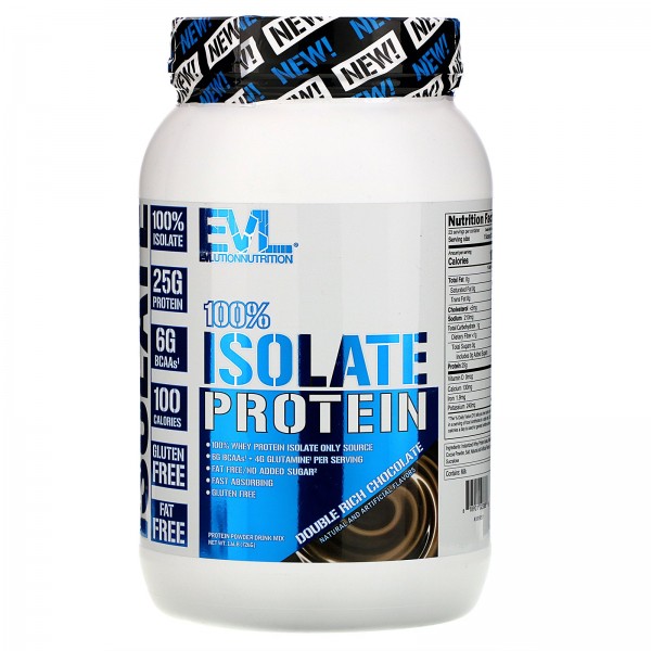 EVLution Nutrition 100% изолят белка двойной насыщенный шоколад 726 г