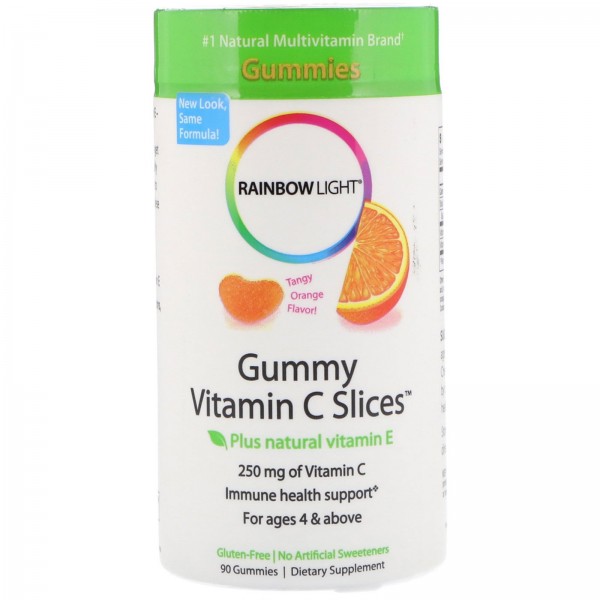 Rainbow Light Витамин C Gummy Slices Мандарин-апел...