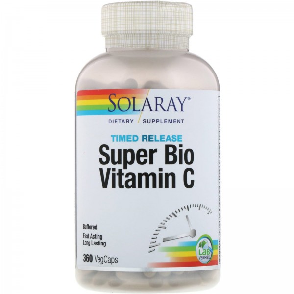 Solaray Витамин C Super Bio медленного высвобожден...