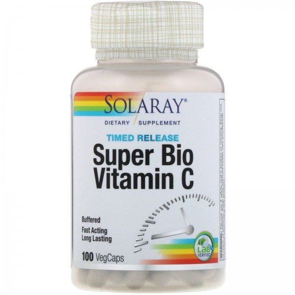 Solaray Витамин C SuperBio медленного высвобождени...