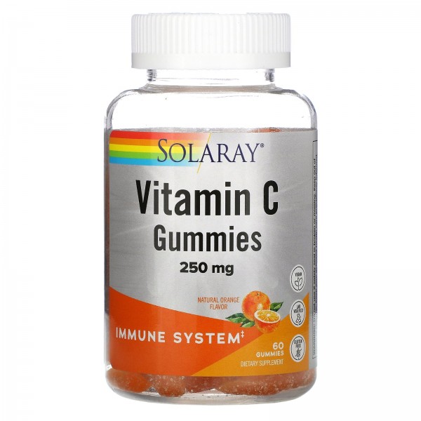 Solaray Витамин C 125 мг Апельсин 60 жевательных к...