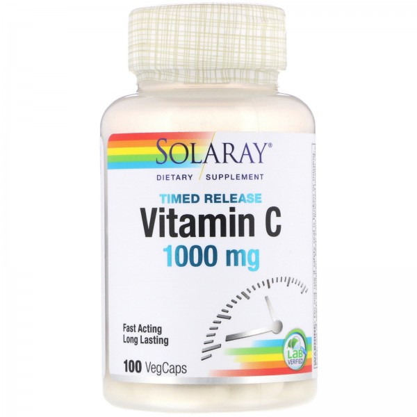 Solaray Витамин C с замедленным высвобождением 100...