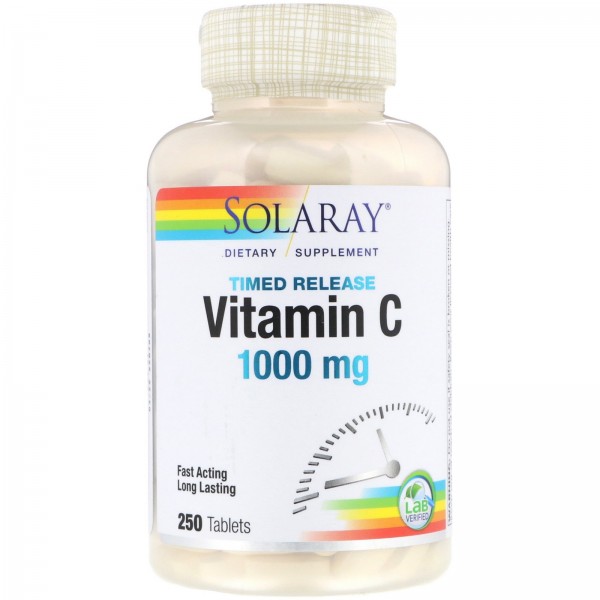 Solaray Витамин C с медленным высвобождением 1000 мг 250 таблеток