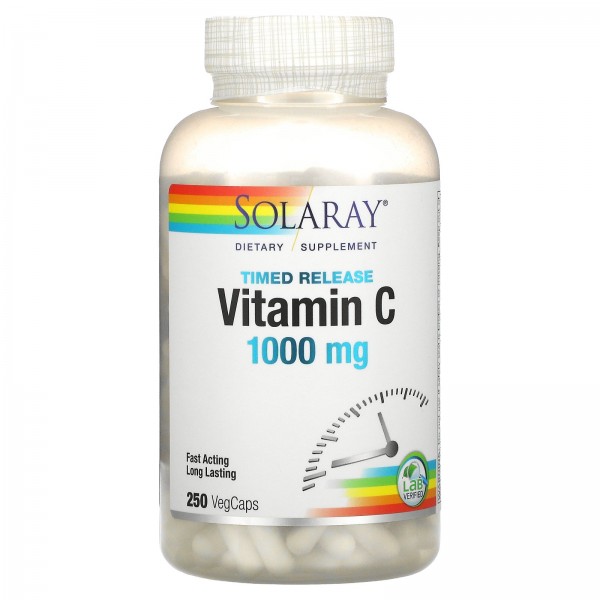 Solaray Витамин C длительного высвобождения 1000 мг 250 капсул