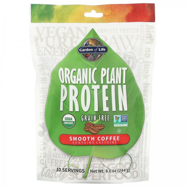 Garden of Life Органический растительный протеин без зерен Мягкий кофе 244 г