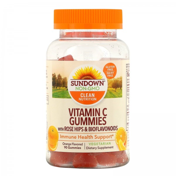Sundown Naturals Витамин C с плодами шиповника и б...