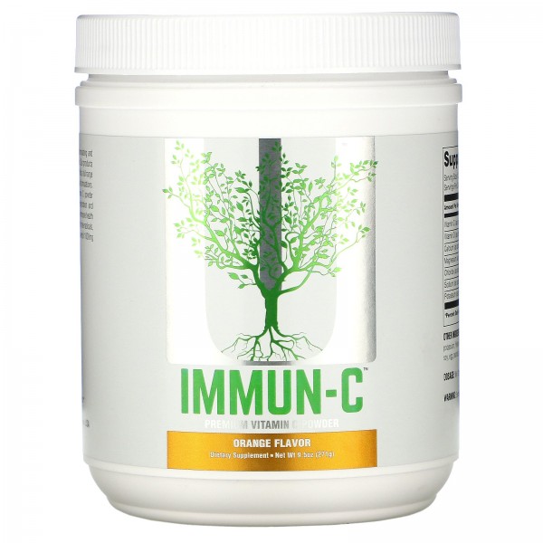 Universal Nutrition Immun-C Premium Vitamin C Powder Orange Flavor 9.5 oz (271 g)