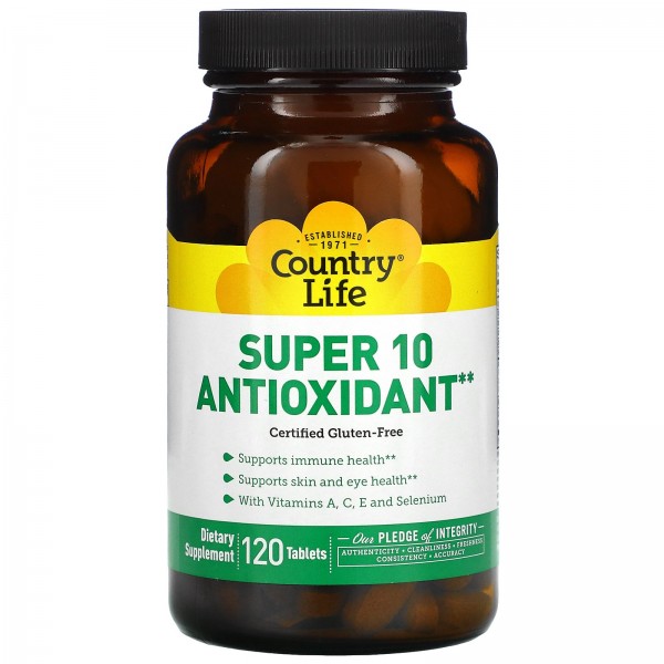 Country Life Антиоксидант Super 10 120 таблеток...