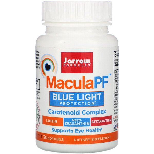 Jarrow Formulas MaculaPF защита от синего света 30 мягких желатиновых капсул