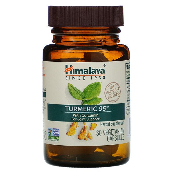 Himalaya Turmeric95 с куркумином для поддержки суставов 30 растительных капсул