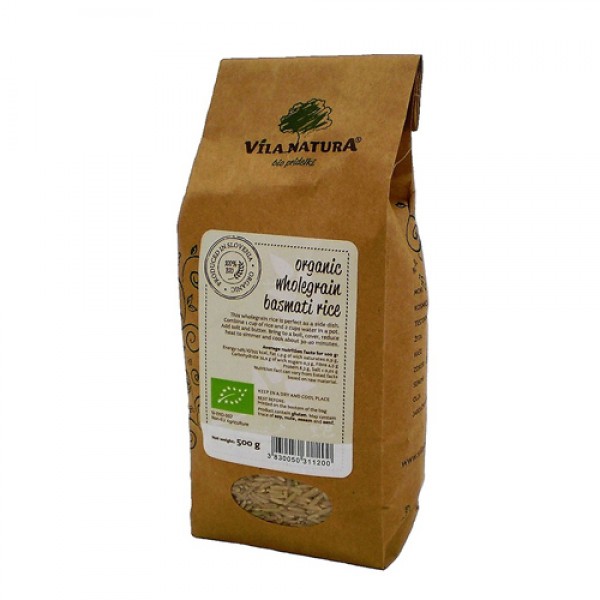Vila Natura Рис коричневый `Басмати`, цельнозерновой 500 г