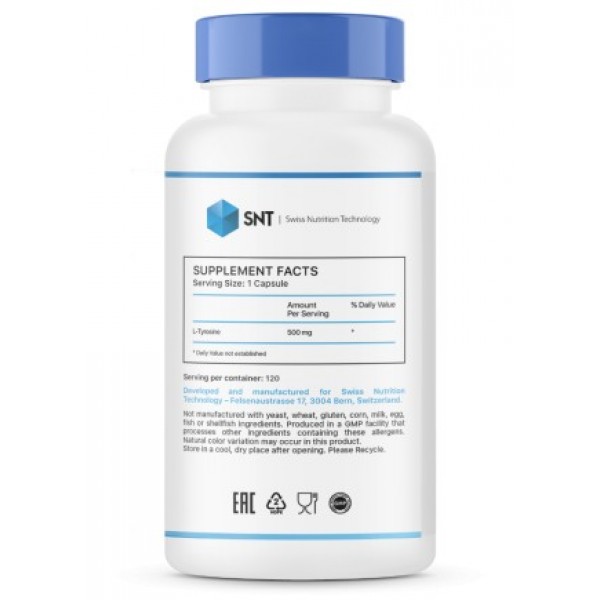 SNT L-тирозин 500 мг 120 капсул