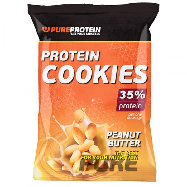 Pure Protein Печенье `Арахисовое масло`, высокобелковое 80 г