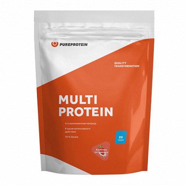 Pure Protein Протеин MULTI 600 г Клубника со сливк...