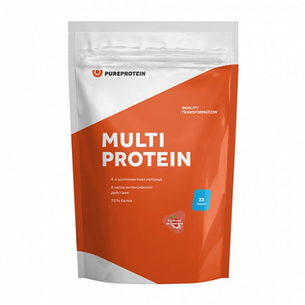 Pure Protein Протеин MULTI 1000 г Клубника со сливками
