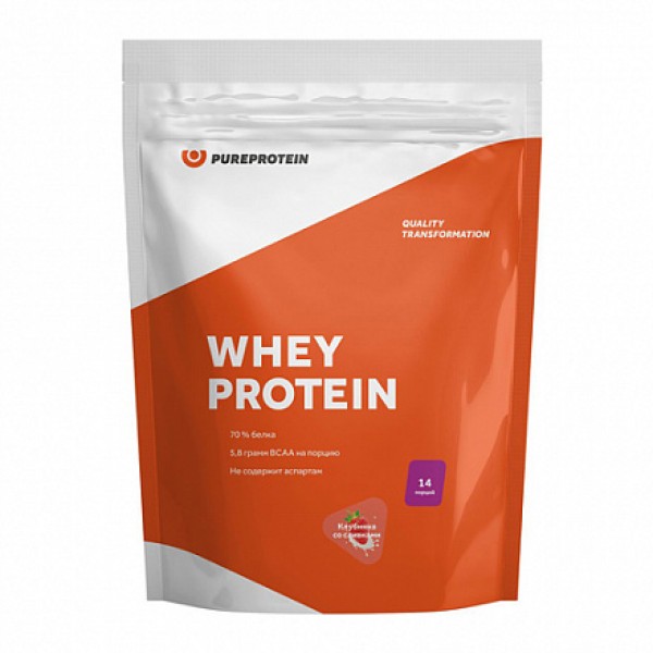 Pure Protein Протеин WHEY 420 г Клубника со сливками