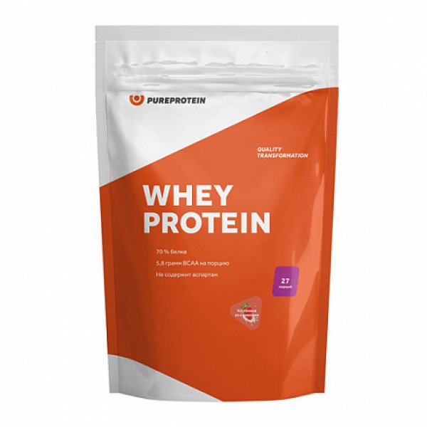 Pure Protein Протеин WHEY 810 г Клубника со сливка...
