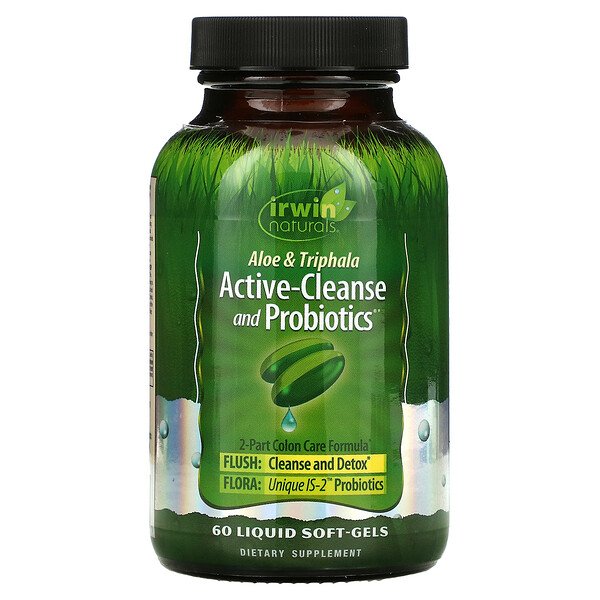 Irwin Naturals Active-Cleanse and Probiotics с ало...