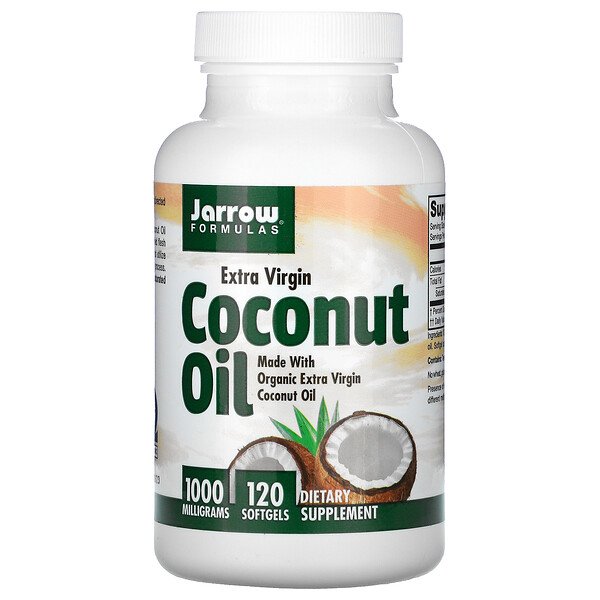 Jarrow Formulas кокосовое масло первого холодного отжима 1000 мг 120 капсул