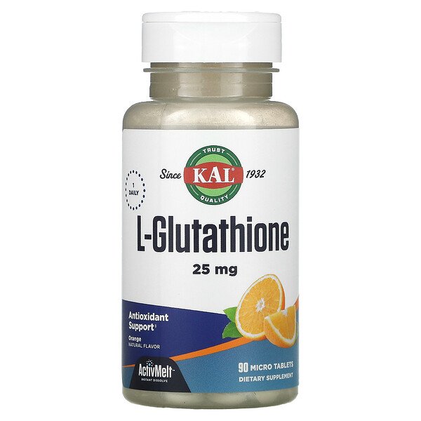 KAL L-глутатион Апельсин 25 мг 90 таблеток...