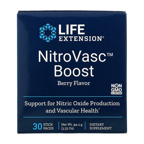 Life Extension NitroVasc Boost Ягода 30 пакетиков...