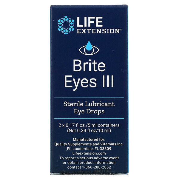 Life Extension Brite Eyes III глазные капли 2 флак...