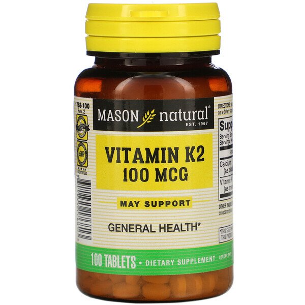 Mason Natural Витамин К2 100 мкг 100 таблеток...