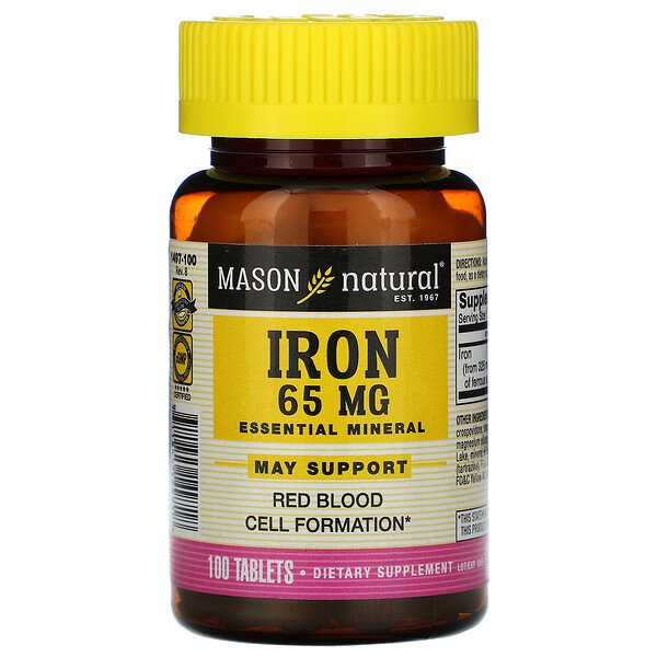 Mason Natural Железо 65 мг 100 таблеток