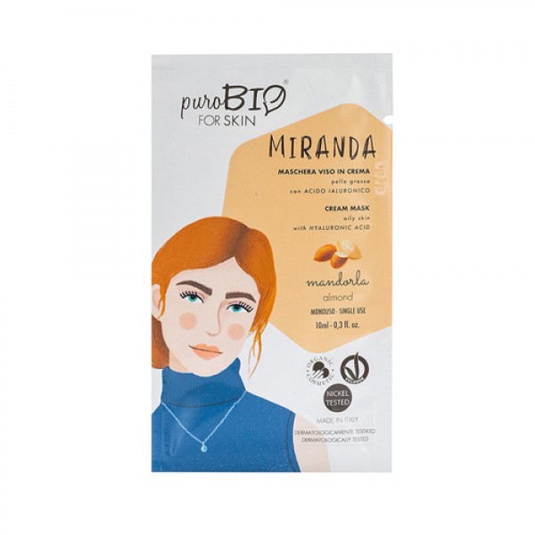 PuroBio Крем-маска `Miranda, миндаль` для жирной кожи 10 мл