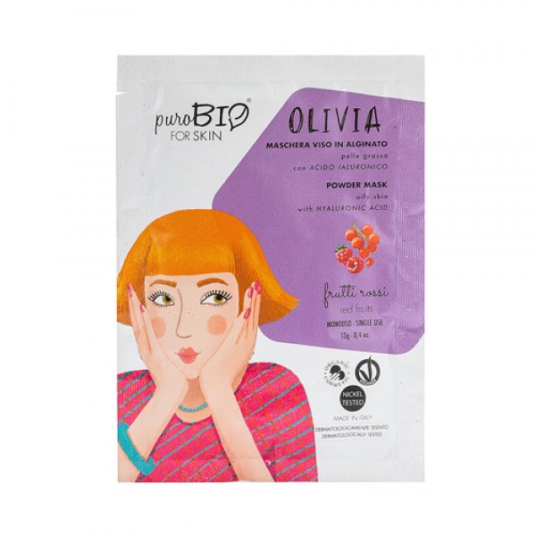 PuroBio Альгинатная маска `Olivia, красные ягоды` для жирной кожи 13 г